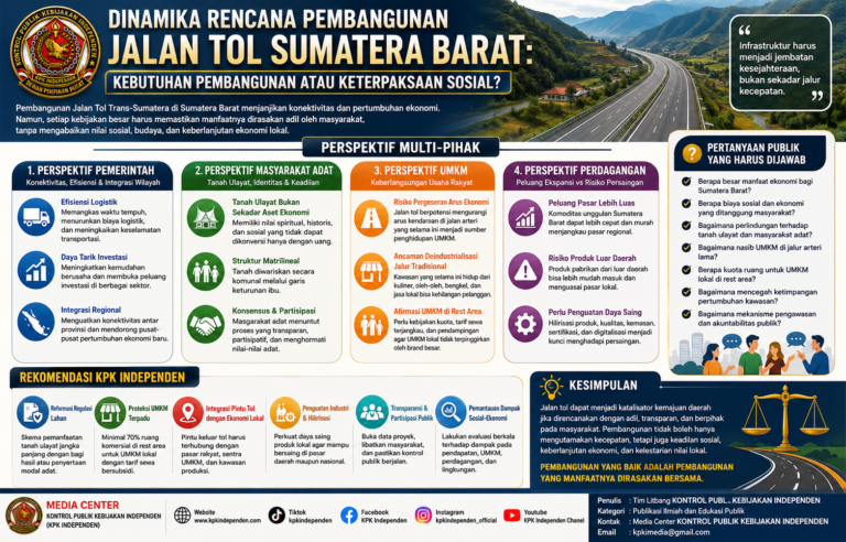 DINAMIKA RENCANA PEMBANGUNAN JALAN TOL DI SUMATERA BARAT: KEBUTUHAN PEMBANGUNAN ATAU KETERPAKSAAN SOSIAL?