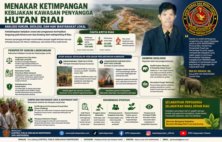 Menakar Ketimpangan Kebijakan Kawasan Penyangga Hutan Riau: Analisis Hukum, Ekologi, dan Hak Masyarakat Lokal