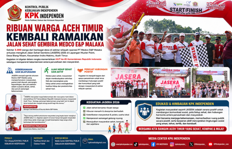 Ribuan Warga Aceh Timur Kembali Ramaikan Jalan Sehat Gembira Medco E&P Malaka.