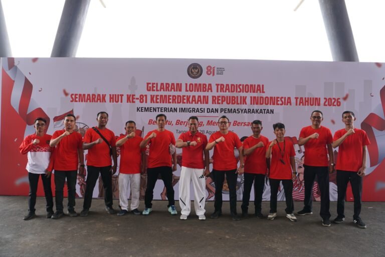 Semarak HUT Ke-81 Kemerdekaan RI, Rutan Kelas I Tangerang Antusias Ikuti Lomba Tradisional Kemenimipas.
