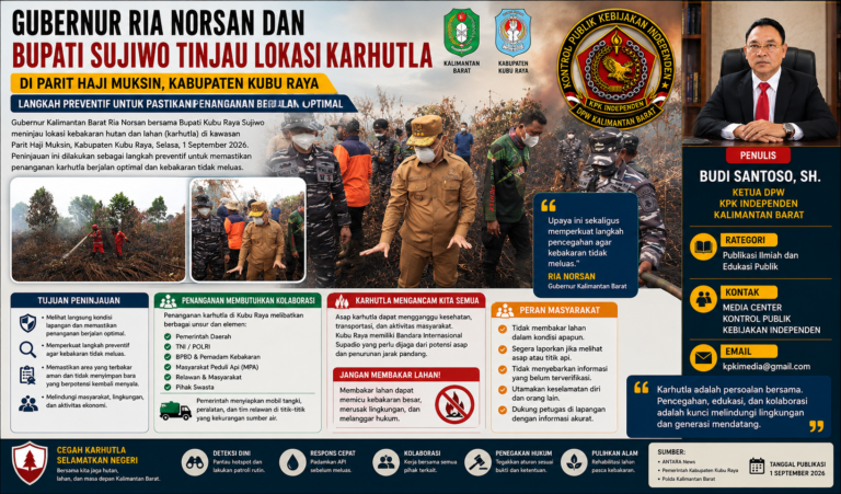Gubernur Ria Norsan dan Bupati Sujiwo Tinjau Karhutla Parit Haji Muksin, Perkuat Langkah Preventif.