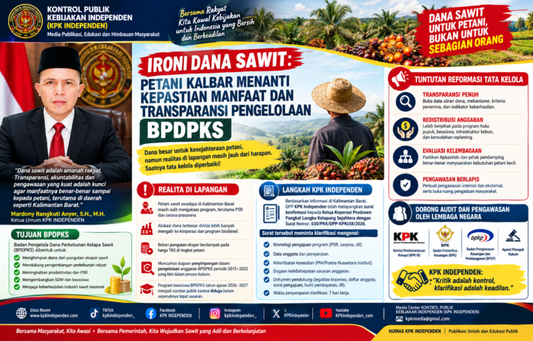 Ironi Dana Sawit: Petani Kalbar Menanti Kepastian Manfaat dan Transparansi Pengelolaan BPDPKS.
