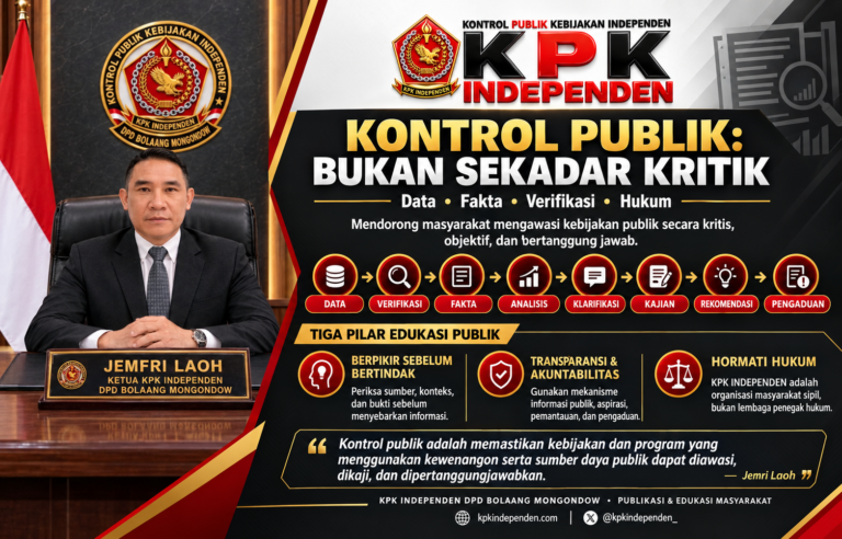 JEMRI LAOH: KONTROL PUBLIK BUKAN SEKADAR KRITIK, TETAPI TANGGUNG JAWAB MASYARAKAT.
