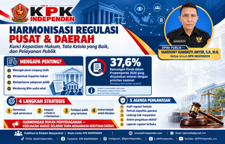 Harmonisasi Regulasi Pusat dan Daerah: Kunci Kepastian Hukum, Tata Kelola yang Baik, dan Pelayanan Publik.